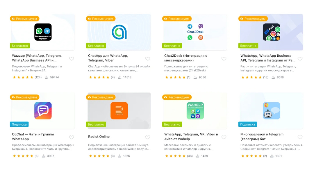 Интеграции с соцсетями и мессенджерами